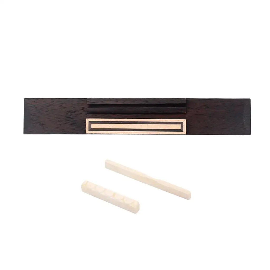 

Rosewood Classical Guitar Bridge& Slotted Saddle Nut Set for Guitar