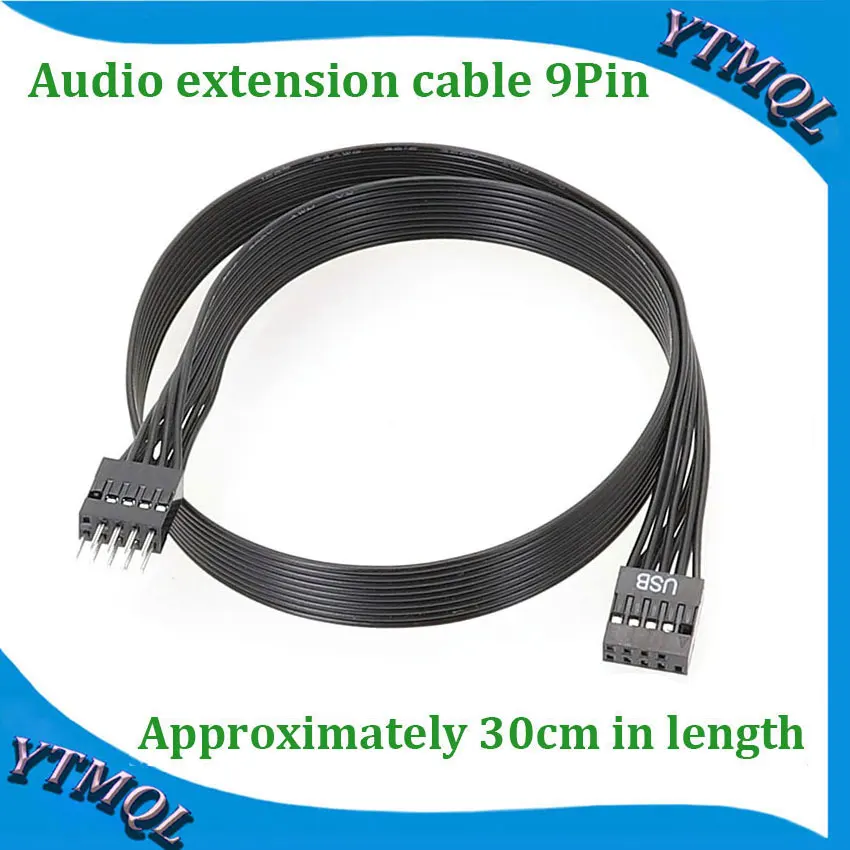 100 шт. Placa base из 9 сосновых USB 2 0 extention macho a hembra Cable de Arte Dupont erkek 30 см для ПК DIY
