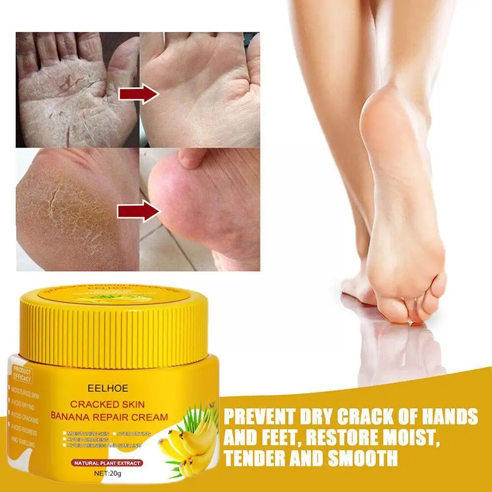 

Natural Banana Oil Moisturizing Cracked Heel Balm Anti-Drying Foot Removal Repair Hand Smooth Dead Skin Ointment Skin Cream C6O7