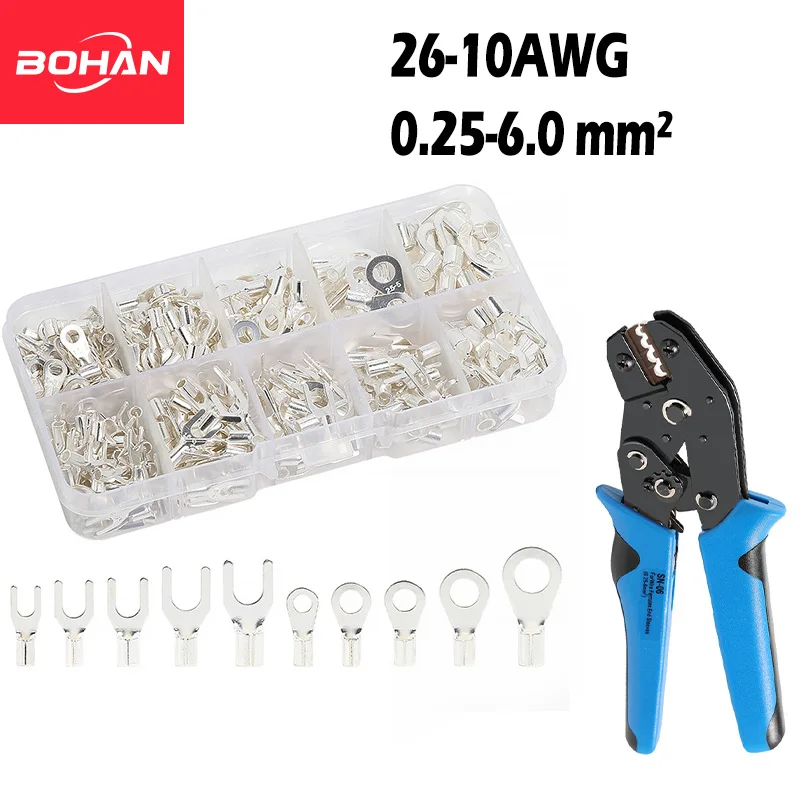 

Обжимные клеммы для электрических проводов M3 M4 M5, 200/560 шт.