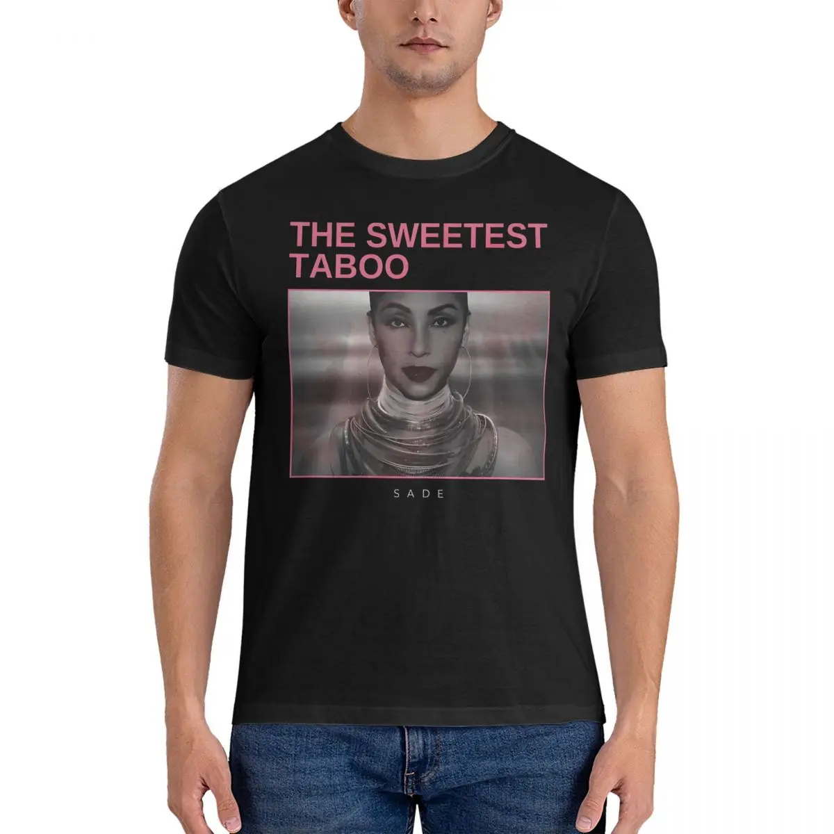 Футболка мужская с коротким рукавом и круглым вырезом из чистого хлопка