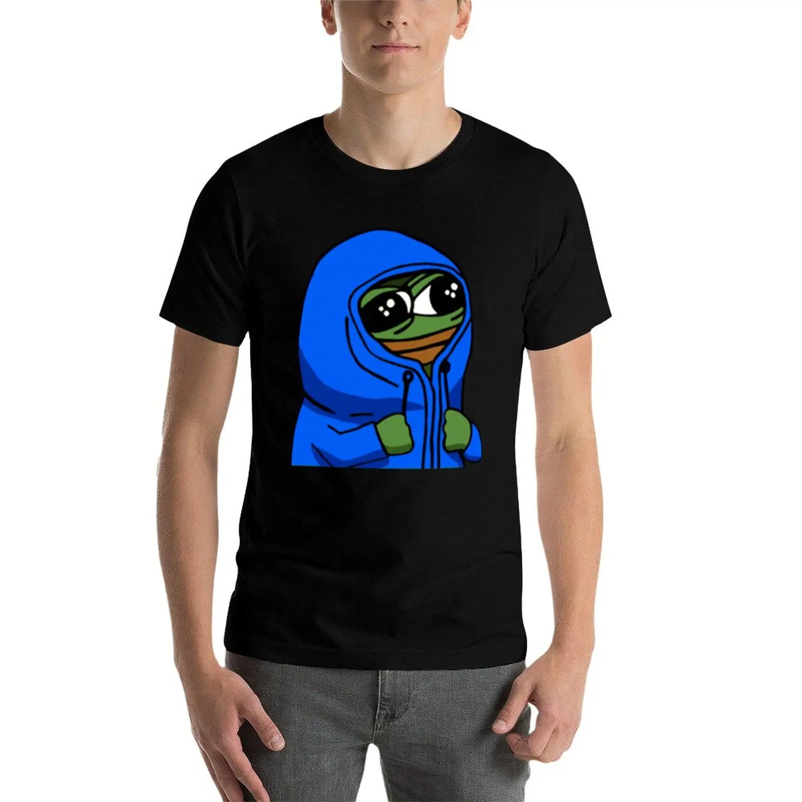 Фото Футболка-худи peepo, функциональная повседневная футболка с короткими рукавами №3