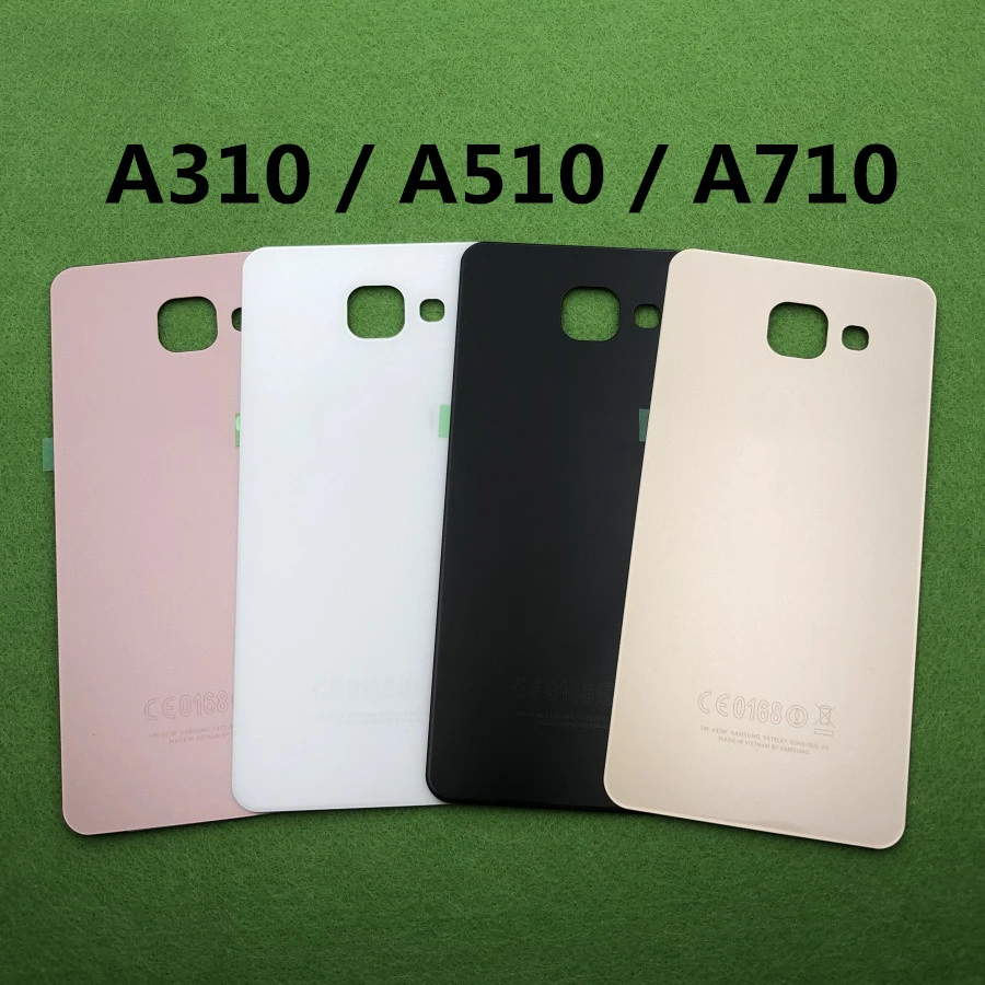 

10pcs For Samsung Galaxy A3 A5 A7 2016 A310 A310F A510 A510F A710 A710F Original Glass Battery Cover Replacement Back Cover Case