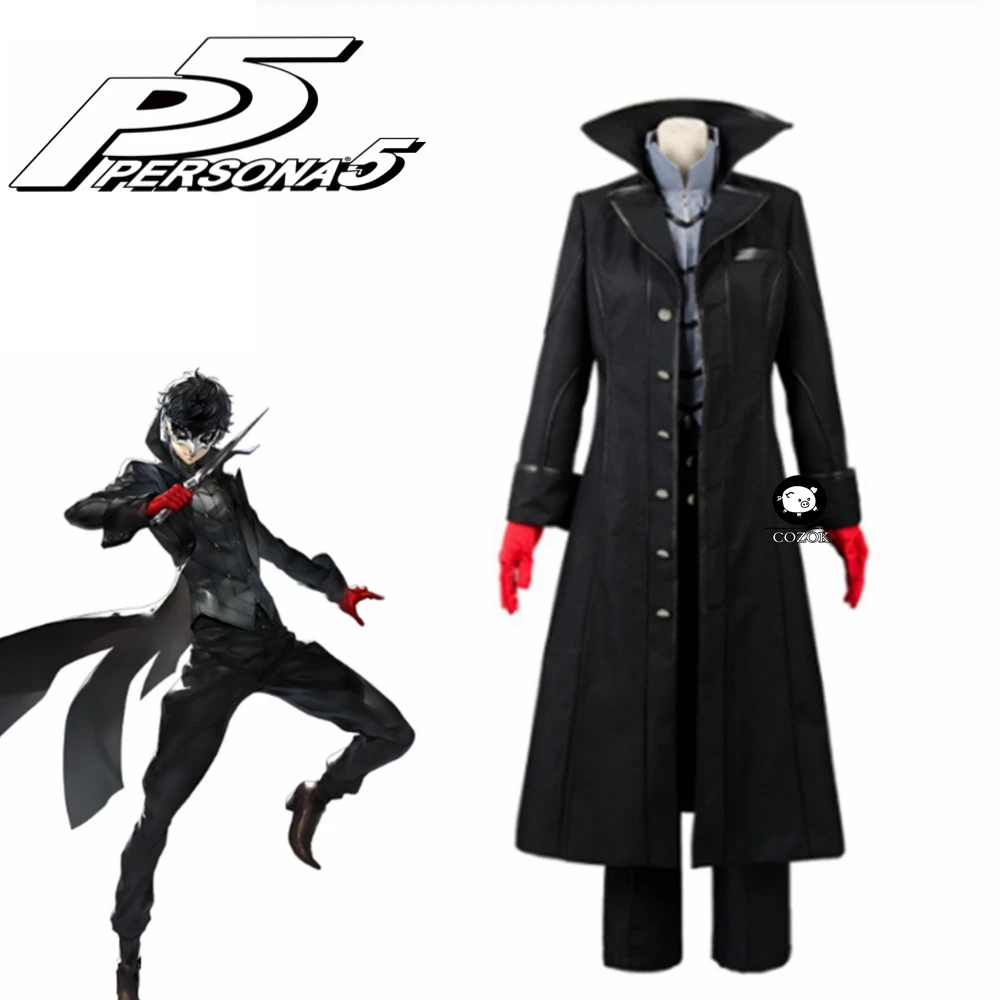 

Persona 5 Cosplay P5 Joker Costume Jacket Ren Amamiya Full Set Akira Kurusu Uniform Outfit for Men Party Halloween