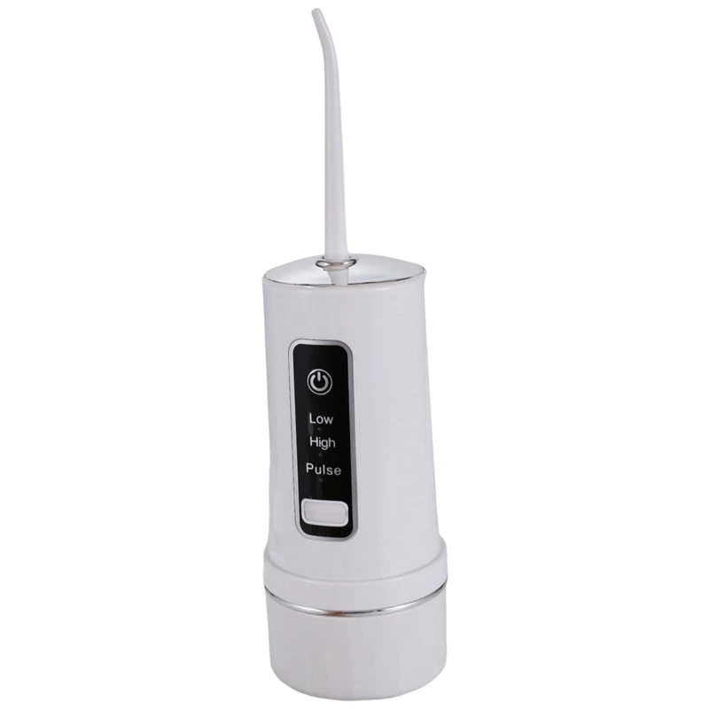 

Oral Irrigator 3 Modes Portable Rechargeable Water Spray 4 Nozzles 230Ml Tank Water Flosser For Teeth Whitening