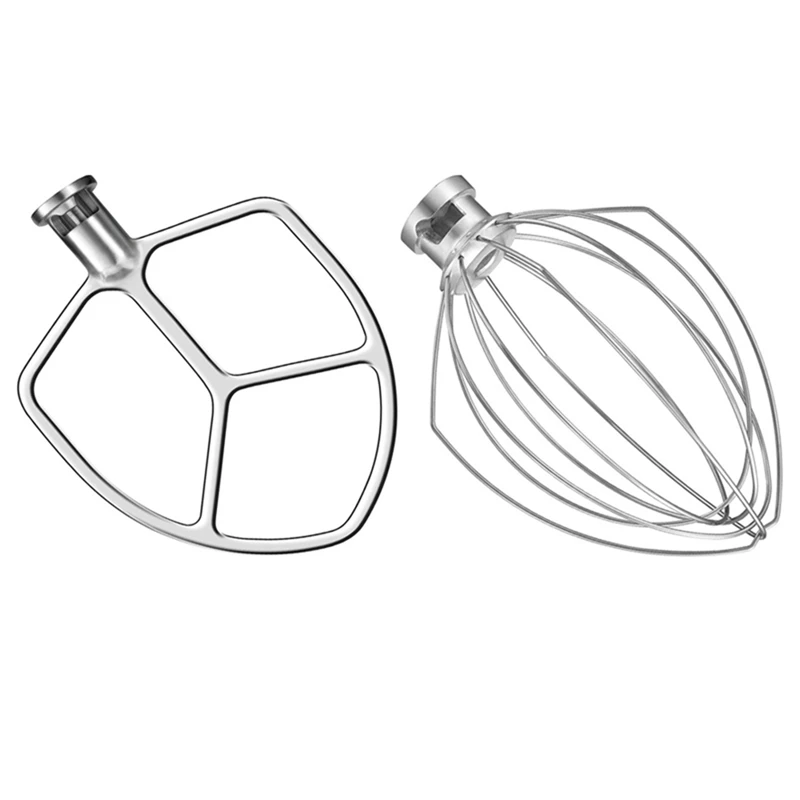 

KN256WW 6QT Wire Whip+Mixer Aid Paddle For Kitchenaid 6 Quart Stand Mixer Replacement Parts Accessories Egg Cream Stirrer Whisk