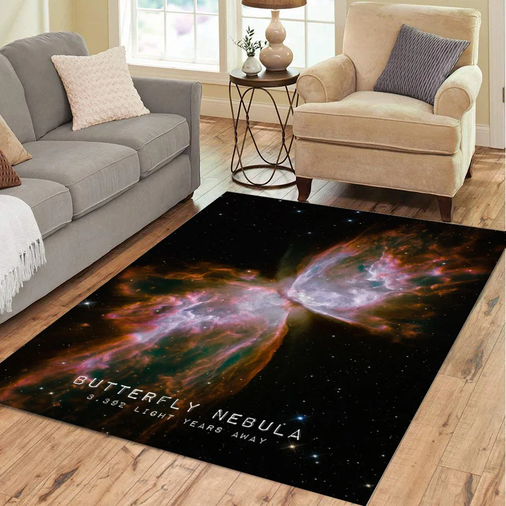 

Butterfly Nebula Carpet for Living Room Rug Children Bed Room Floor Carpets Window Bedside Home Decor Rugs Mat