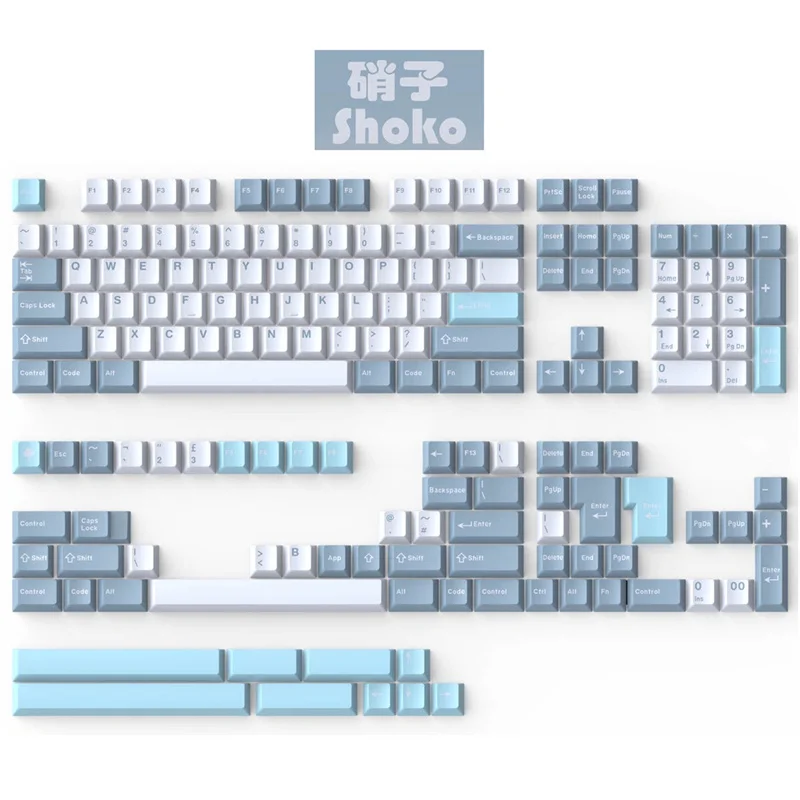 Колпачки для клавиш GMK Classic Blue Double Shot 172 ABS Полный набор Arctic Wahtsy WOB Yuru Cherry Profile MX Kailh JWK