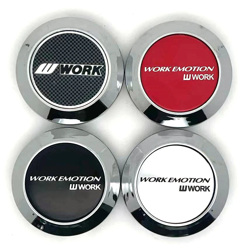 

4PCS/Lot 64MM Car Wheel Center Cap Emblem Sticker For Work emotion Racing Wheel Cover Protector Hub Cap Sticker