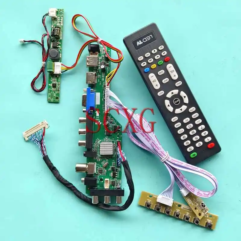 

Плата привода для панели ЖК-монитора DVB подходит для M240HW01 M240HW02 M240Q004 24 "LVDS 30 Pin USB AV RF 1920*1080 HDMI-совместимый комплект для самостоятельной сборки ...
