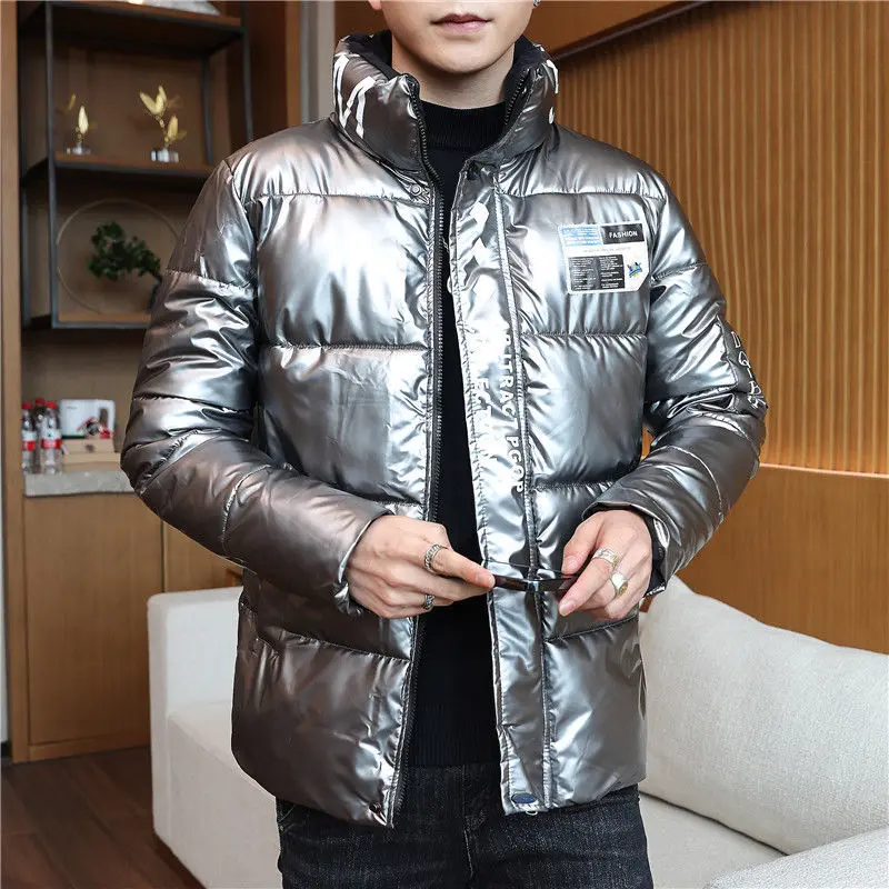 Winter coat men down cotton clothing 2022 new cold-proof warm thickening trend short style cotton clothing tide men