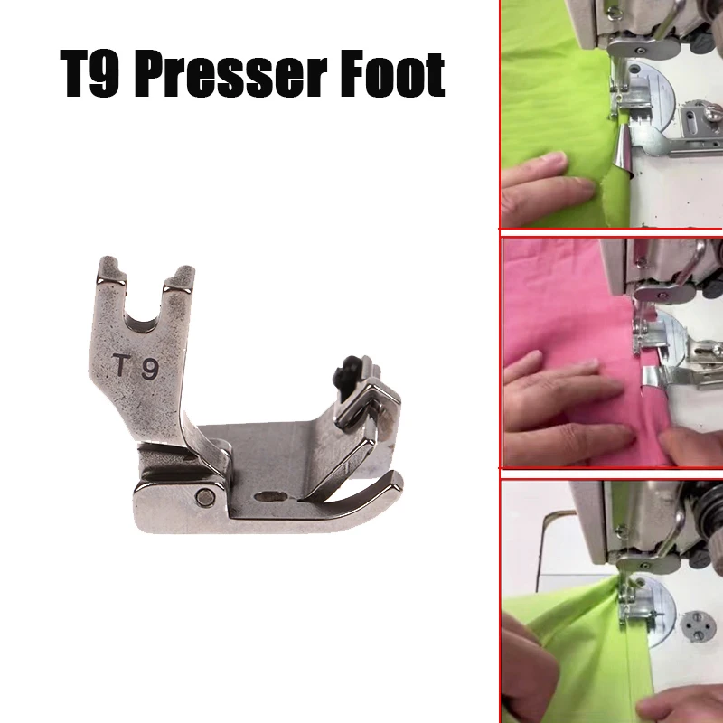 

1Pc Adjustable Hemmer Foot T9 Multifunctional Edge Guide Hemmer Foot For Industrial Lockstitch Machine Accessories