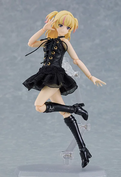 Фото 【FS】 Оригинальный Max Factory Figma 581, женское тело (Юки), черное облегающее платье, фигурка, модель игрушки, коллекция подарков №4