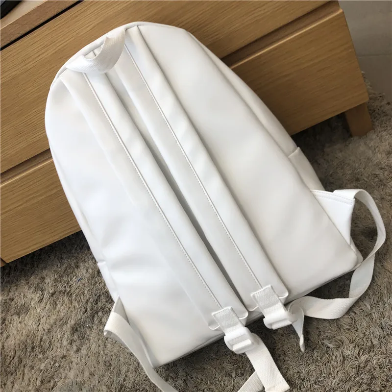 Korean Style Students Travel Bag Large Capacity Stylish Pu Leather Stundet Backpack  Water Repellent Rucksack New