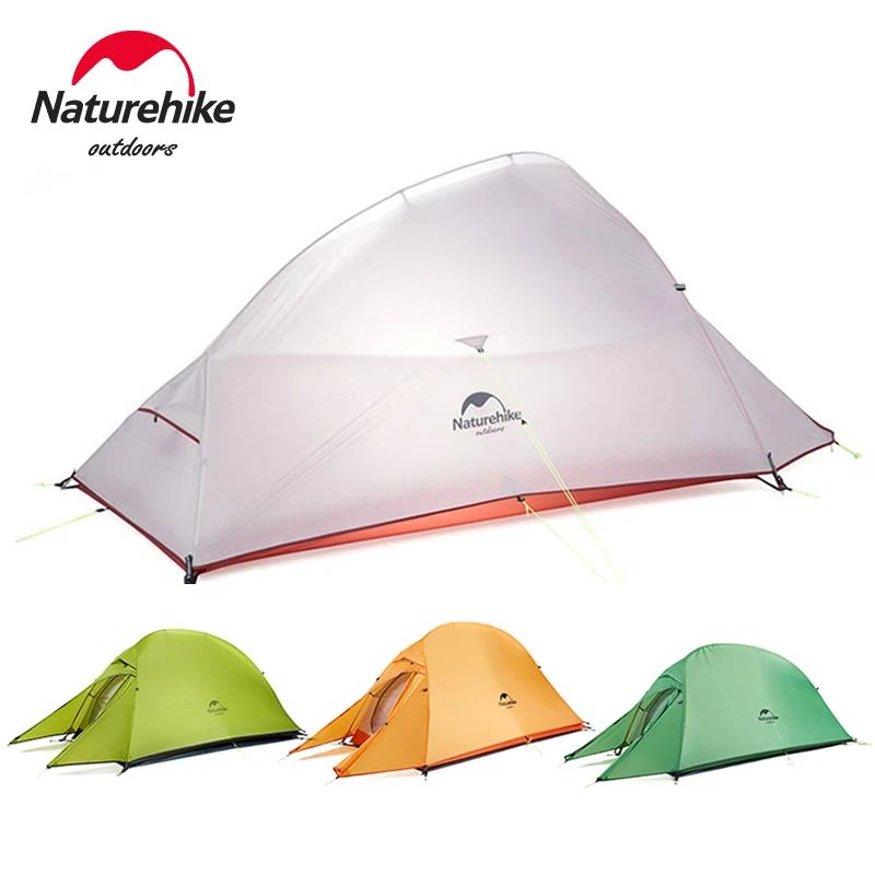 Naturehike Cloud Up Outdoor Camping Tent Ultralight 1 2 3 man 20D Silica Gel Single Double Persons Hiking With Free Mat |