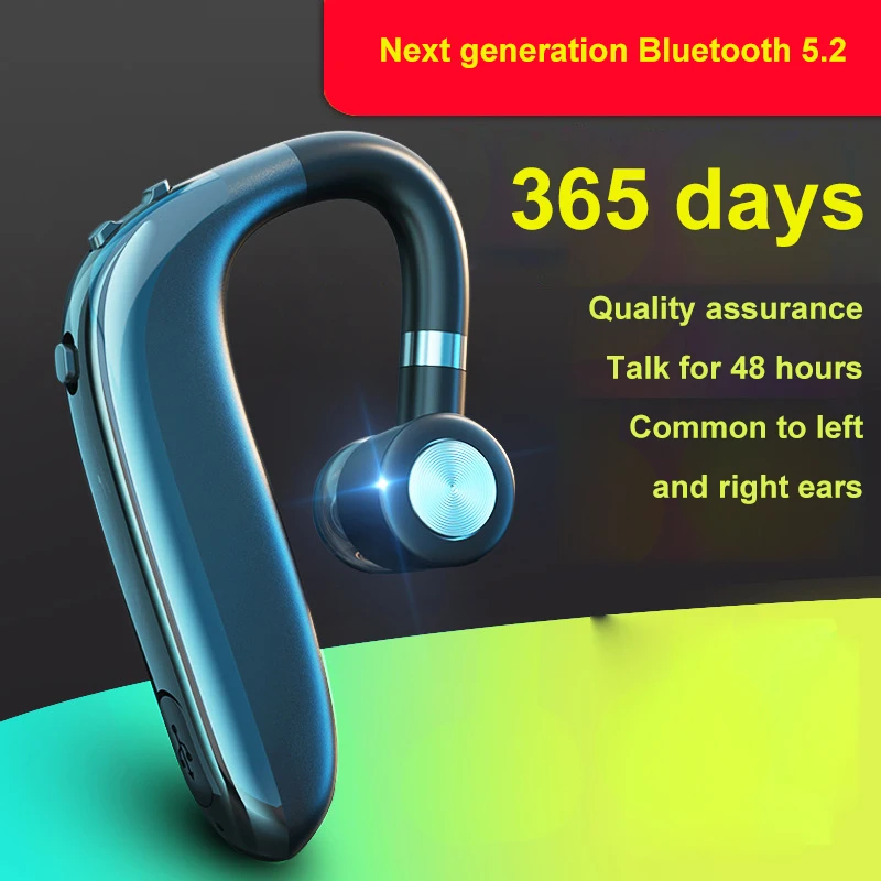 Фото Беспроводные Bluetooth наушники, деловые наушники HIF, стерео, шумоподавление, в режиме ожидания, для вождения автомобиля, наушники с микрофоном, гарнитура №3