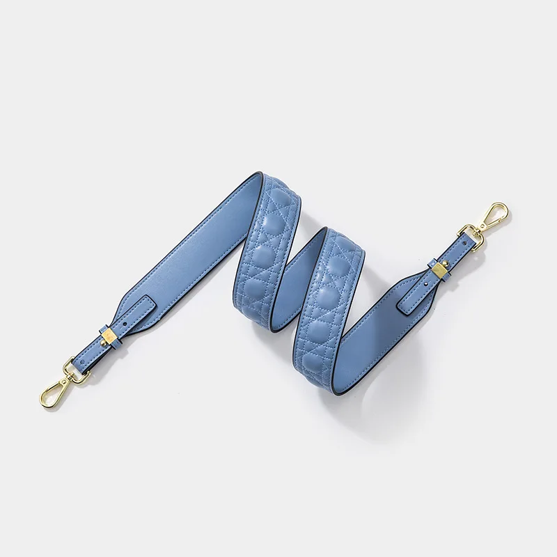 Double Cowhide Leather Long Shoulder Bag Strap DIY Purse Handle Adjustable Crossbody Handbag Belt Replacement with Clasp Women