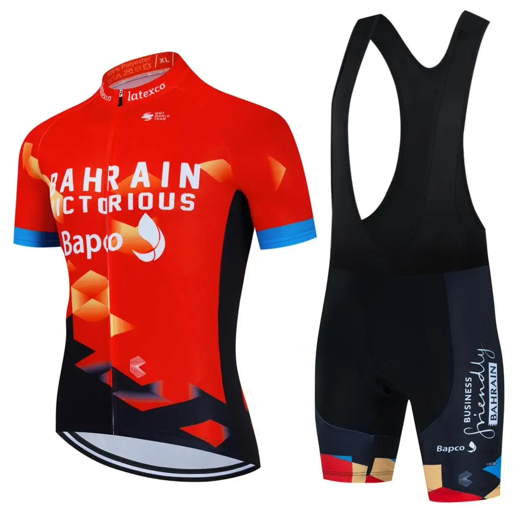 

Men's Cycling Blouse Triatlon Jersey Mtb Pants Bahrain Shorts For Bicycle 2023 Summer Bike Set Man Outfit Uniform Clothing Bib