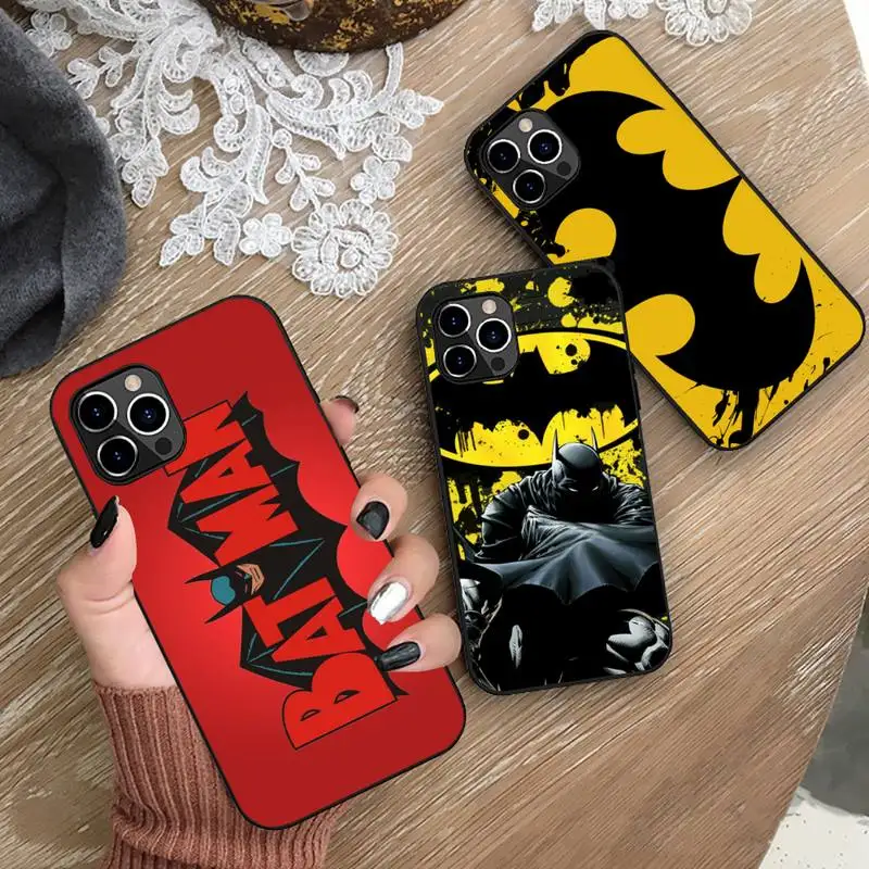 

Bandai DC Superhero Batman Phone Case Silicone Soft for iphone 13 12 11 Pro Mini XS MAX 8 7 Plus X 2020 XR cover