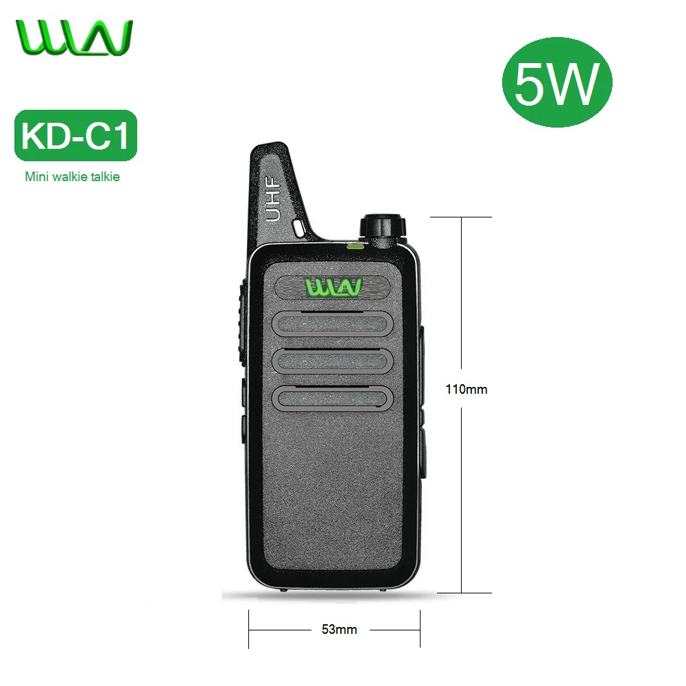 Mini Portable Radio 400-520MHz 5W 16 Channel UHF Transceiver  Walkie Talkie WLN KD-C1 Talki Walki BAOFENG