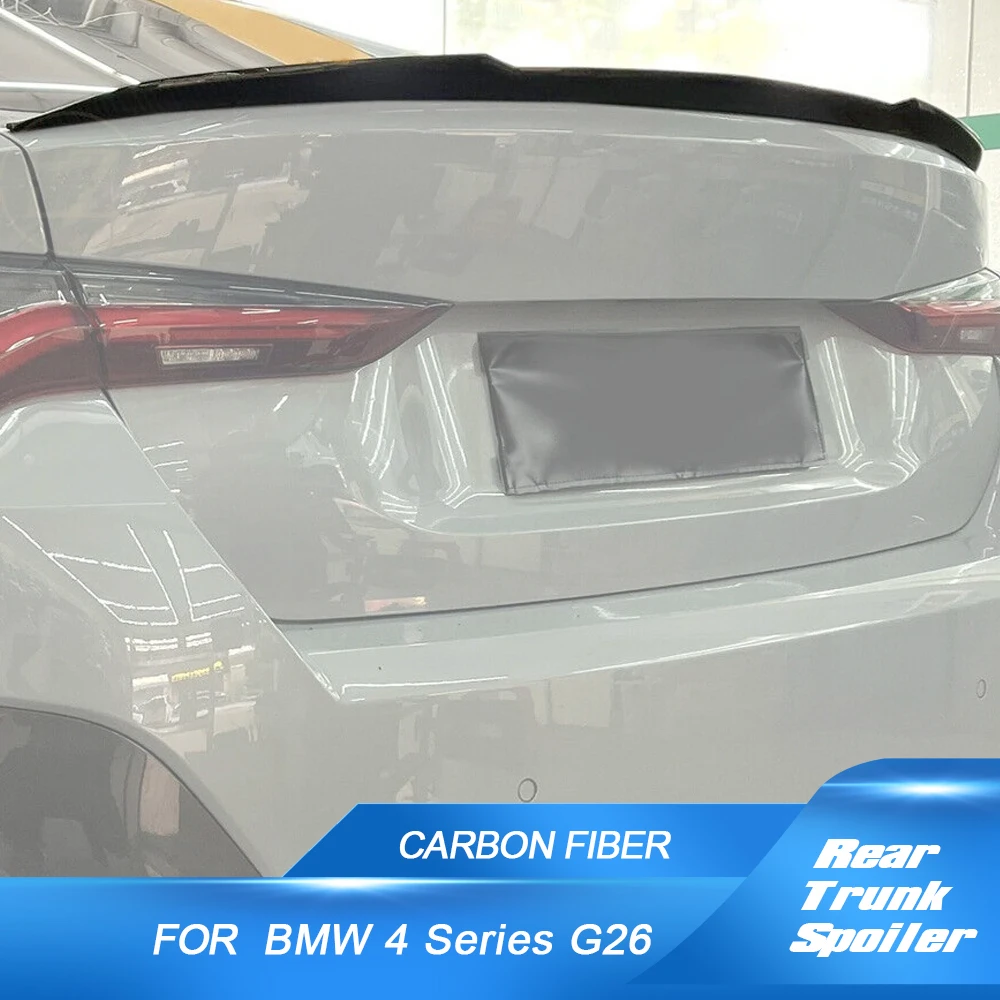 

Спойлер для багажника автомобиля из углеродного волокна для BMW 4 серии I4 G26 M Sport Sedan 430i 440i 2021 спойлер заднего багажника, крыла