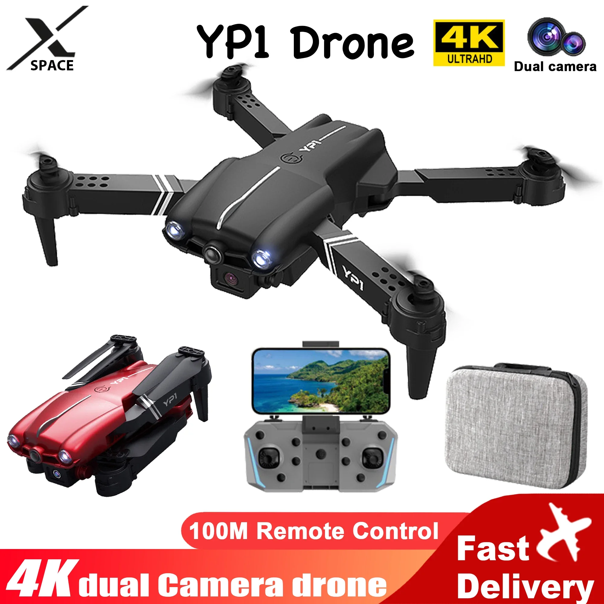 YP1 Радиоуправляемый самолет игрушечный БПЛА квадрокоптер 4K аэрофотосъемка