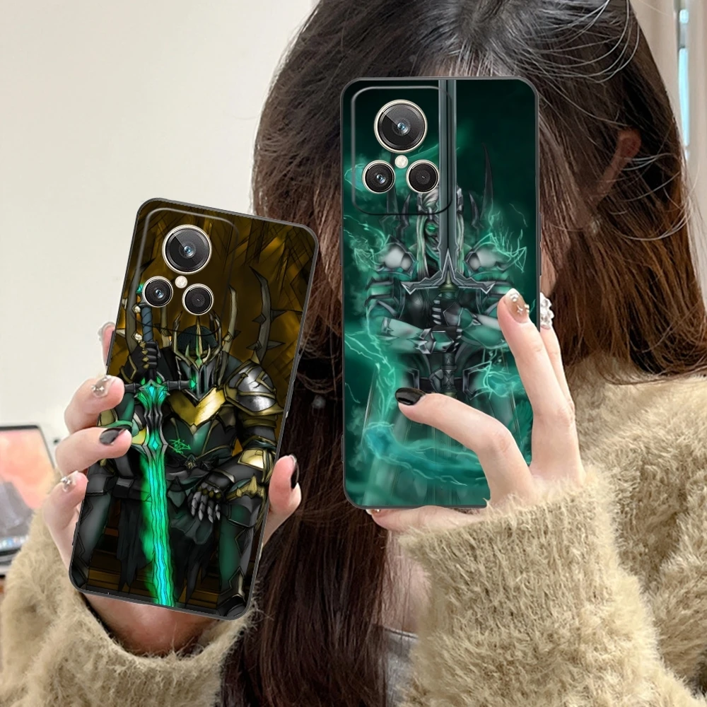 Умный чехол для мобильного телефона King Legion Realme GT 2 9i 8i 7i Pro X50 X2 C35 C21 C20 C11 C3 Черный