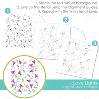 love lights silicone stamps stencil diy scrapbooking paper handmade album stamp die sheets greeting card 2022 new arrival