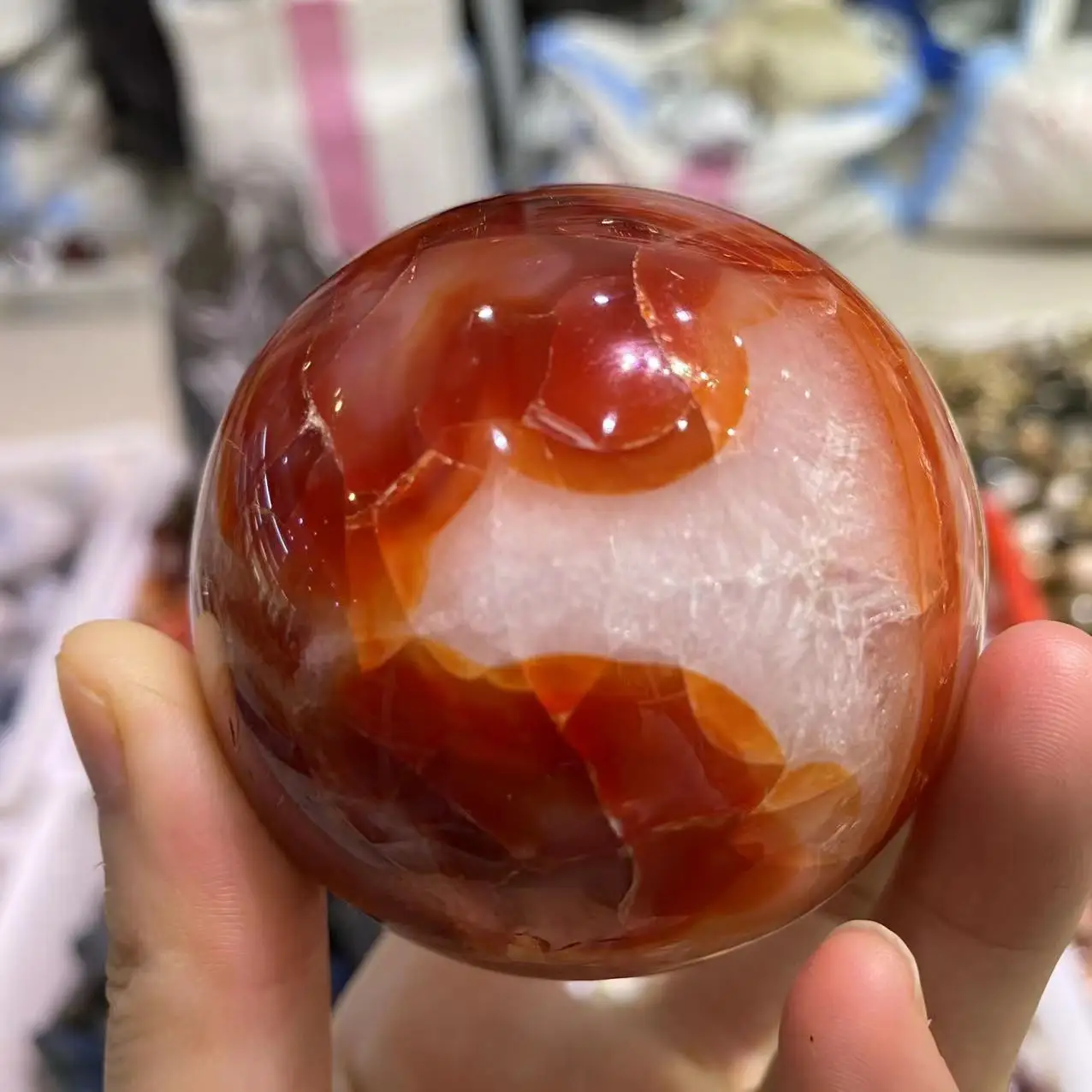 

Натуральный халцедон, Хрустальный энергетический ОРБ рейки, восстанавливающая комната, офисное украшение, подарок, ручная полировка