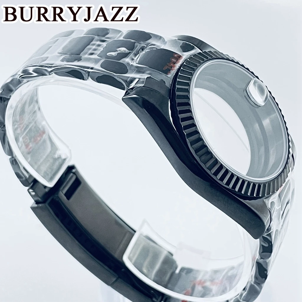 BURRYJAZZ 36 мм 40 NH34 NH35 NH36 NH38 PT5000 ETA2824 Корпус часов Черный корпус из нержавеющей стали