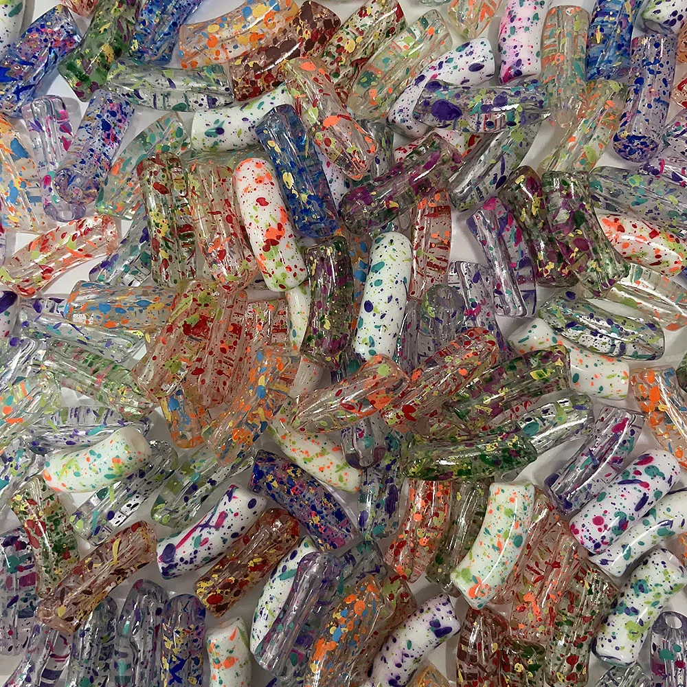 10 шт. акриловые Изогнутые трубчатые бусины россыпью разноцветные блестящие окрашенные разделители из бисера для женщин вечерние ювелирные изделия DIY Браслеты 35x12 мм 10 шт. акриловые Изогнутые трубчатые бусины россыпью разноцветные блестящие окрашенные разделители из бисера для женщин вечерние ювелирные изделия DIY Браслеты 35x12 мм