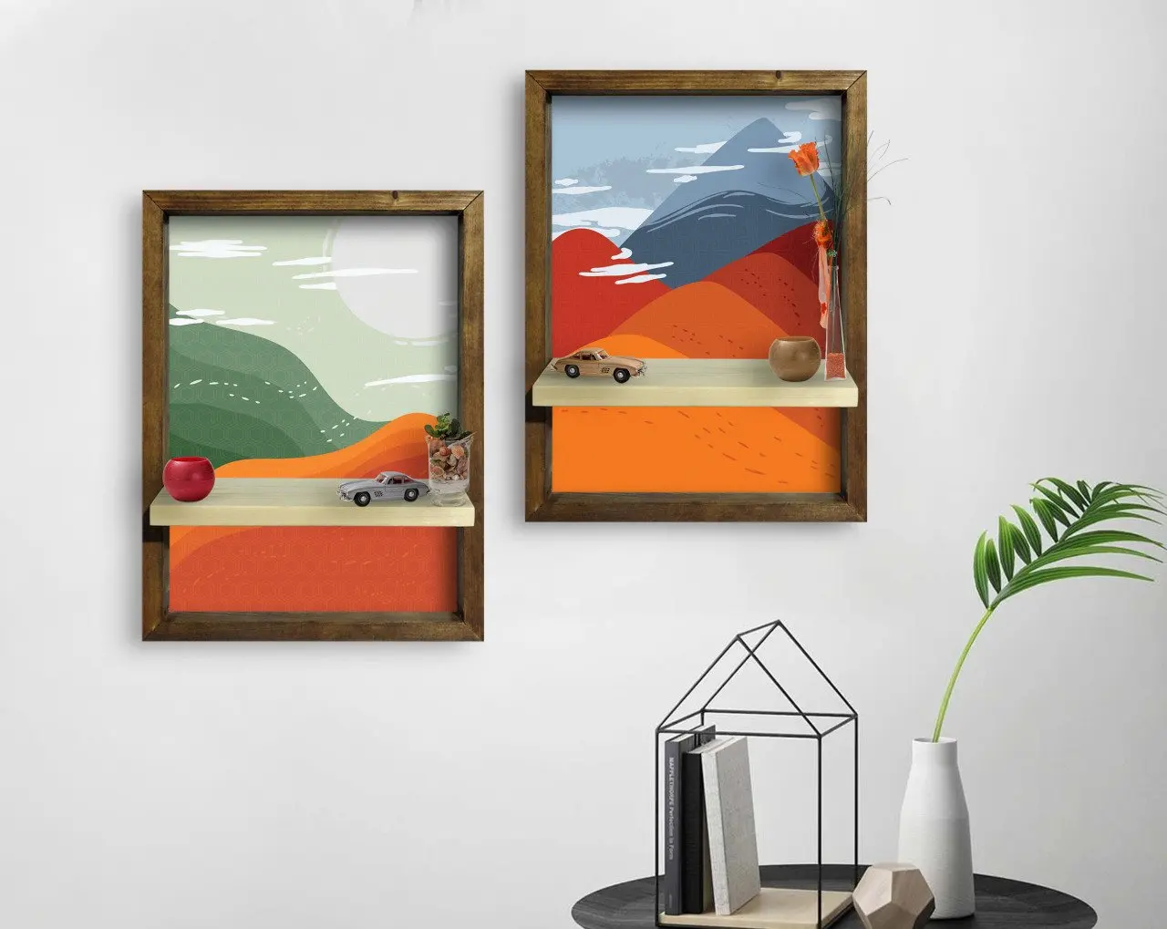 

Настенный стол BK Home 2 'li из натурального массива дерева рама рафикс-19