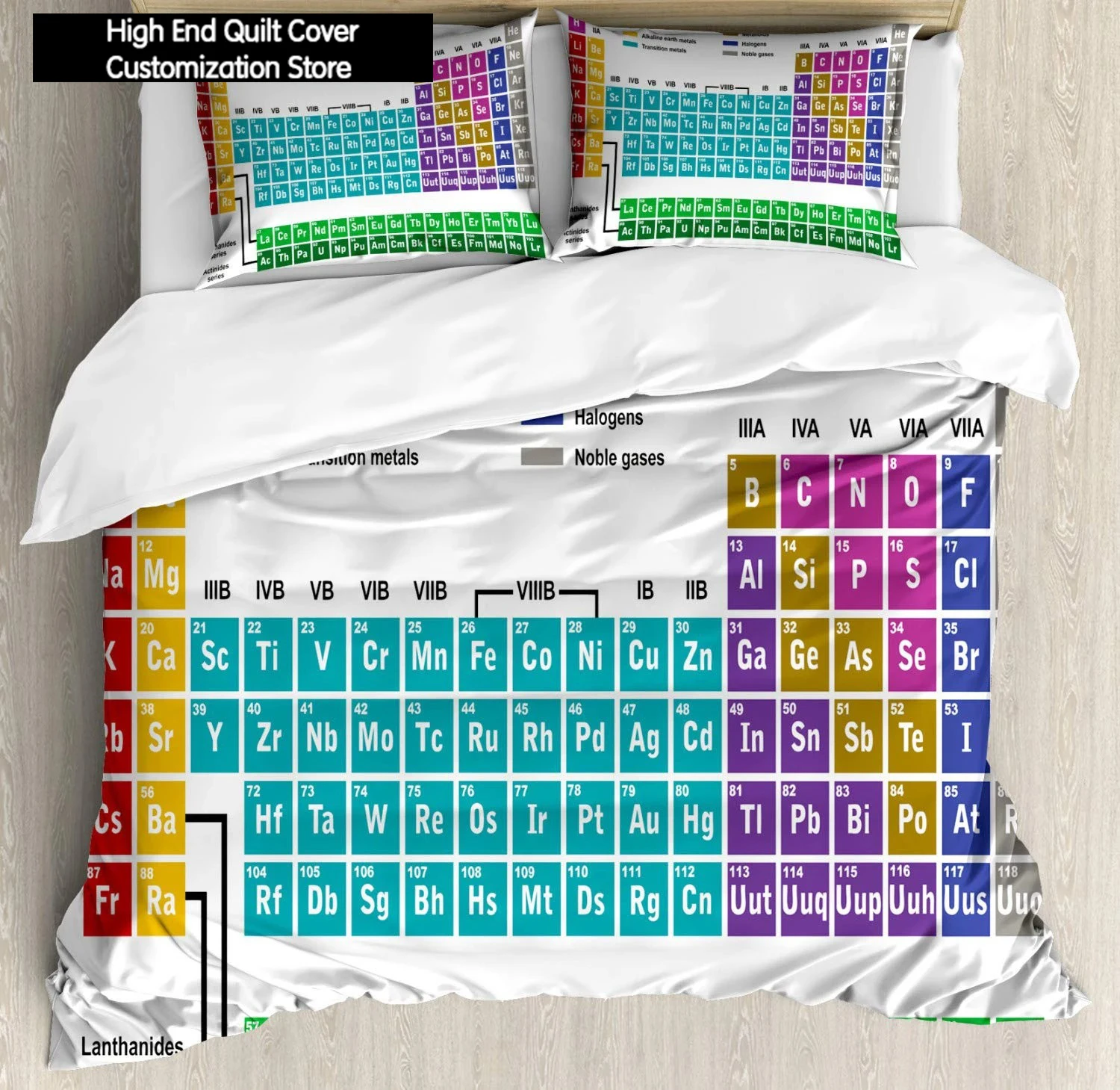Периодическая таблица пододеяльник King Queen образовательная наука химия комплект