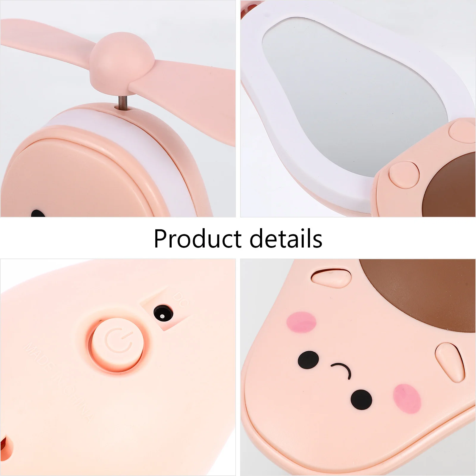 Зеркало-вентилятор для путешествий светодиоды туалетного столика