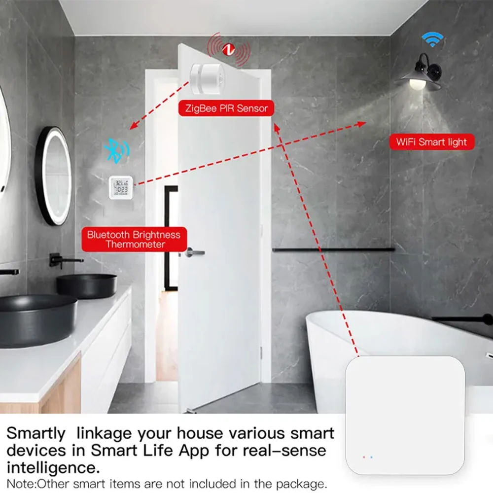 Фото Tuya Zigbee Bluetooth Многорежимный шлюз-концентратор Умный дом Беспроводной мост Smart Life Управление приложением Автоматическое устройство Работа с Alexa №3