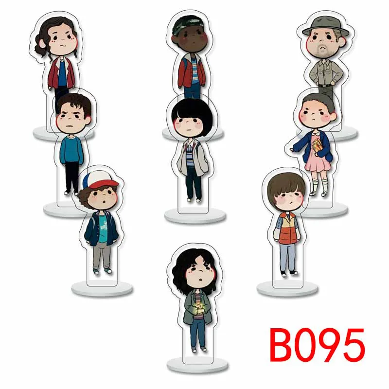 

9pcs Stranger Things Acrylic Character Stand Eleven Dustin Lucas Will Byers Model Cute Cartoon Desktop Decoration Accessories