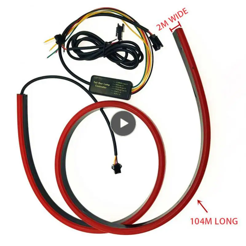 

90cm Brake Lights Multi-mode Decorative Light Portable Flashing Lights Car Accessories Red Light Bar Universal Superbright
