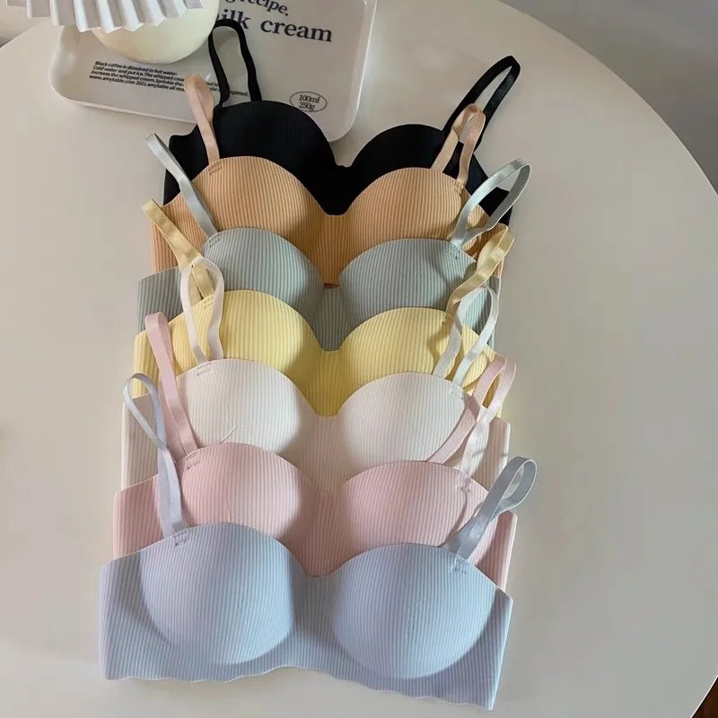 

Women Seamless Bra Sexy Wireless Push Up Bralette Underwear Girls Students Breathable Brassiere