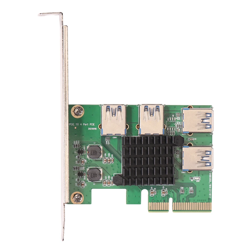

PCI-E 4X to 4 USB 3.0 Adapter Port Multiplier Card for BTC Bitcoin Miner Mining Accessories PCI Express Riser Card