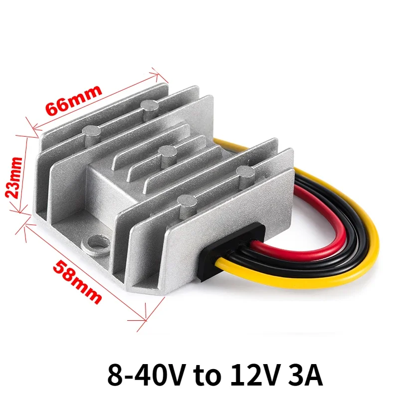 Преобразователь мощности 12 В до 12 в 8-40 В до 12 В 6 А, регулятор, повышающий потенциальный стабилизатор, понижающий трансформатор для автомобилей, солнечных батарей