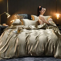 luxury bedding set with sheets premium satin bedding set soft smooth solid duvet cover sheet quilt cover pillowcase