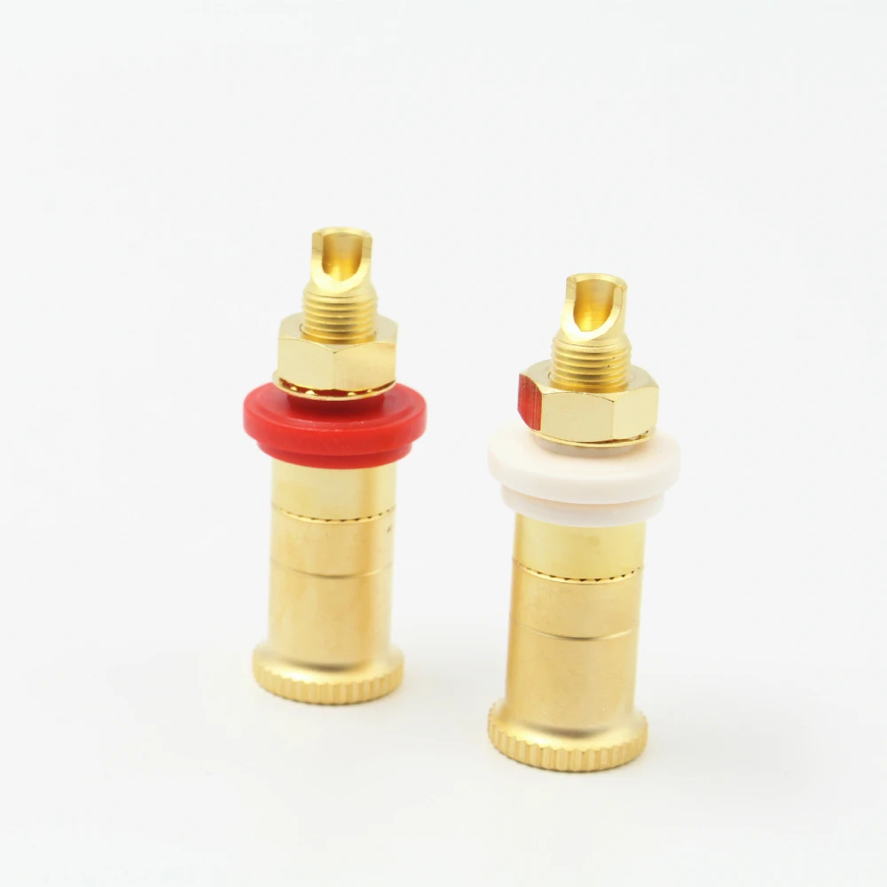 Hi-Fi аудио банановый соединительный пост-усилитель позолоченный тройной адаптер - Цена: 1199