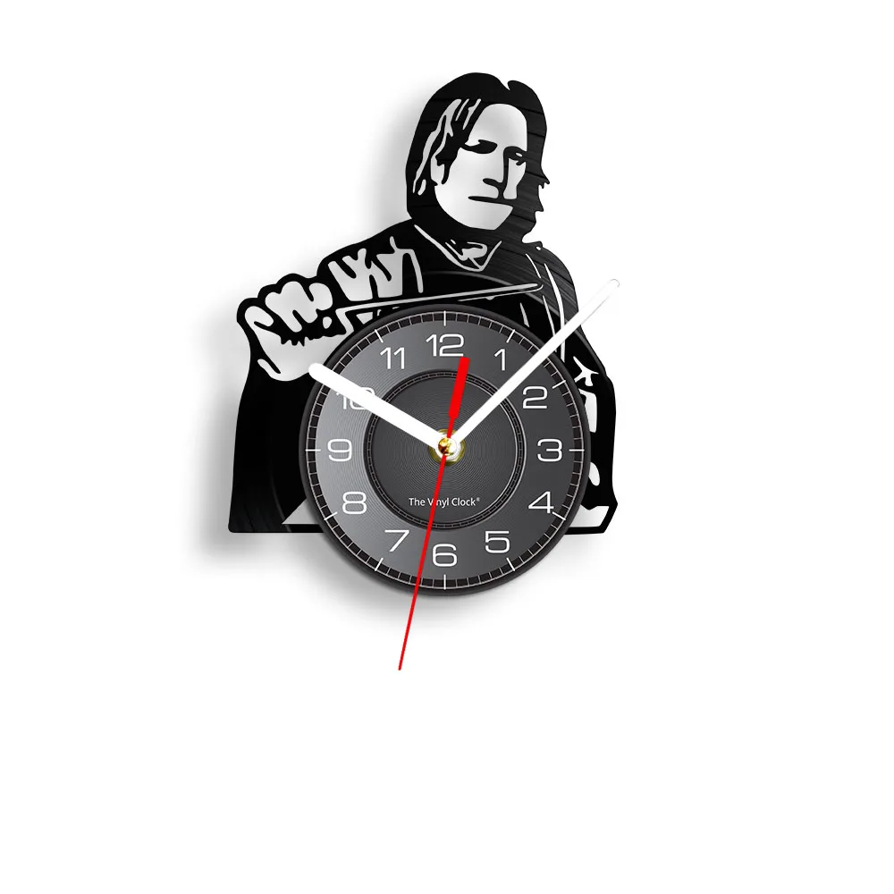 Fictional Character Severus Snape Vinyl LP Record Wall Clock Film Lover Home Decor Movie Series Retro Music Album Longplay Clock