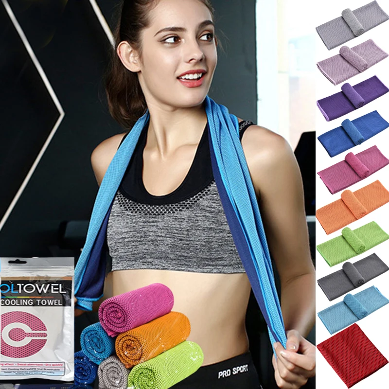 

Sports Quick Dry Cooling Towel Lightweight Swimming Travel Cycling Gym Club Yoga Sports Cold Feeling Sport Towels To Take Carry