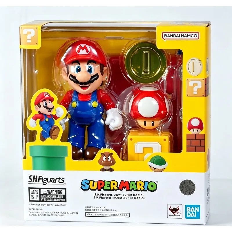 Фото В наличии: Коллекционные фигурки Super Mario SHF от Bandai – Модели для декора рабочего стола, игрушки, аниме-персонажи №2