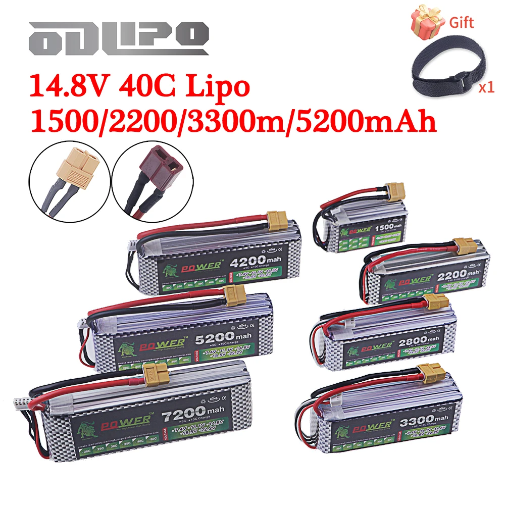 Аккумулятор 4S 1500mAh 2200mAh 2800mAh 3300mAh 4200mAh для квадрокоптера гоночного автомобиля T/XT60