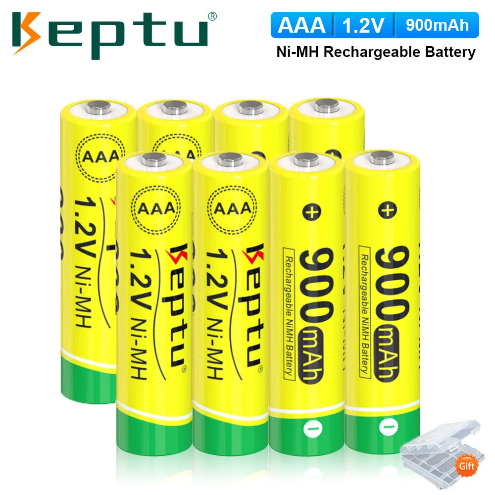 

2-12 PCS AAA Battery 1.2V Ni-MH Rechargeable Batteries 900MAH 3A aaa Mouse flashlight battery with Gift AAA/AA Battery Holder