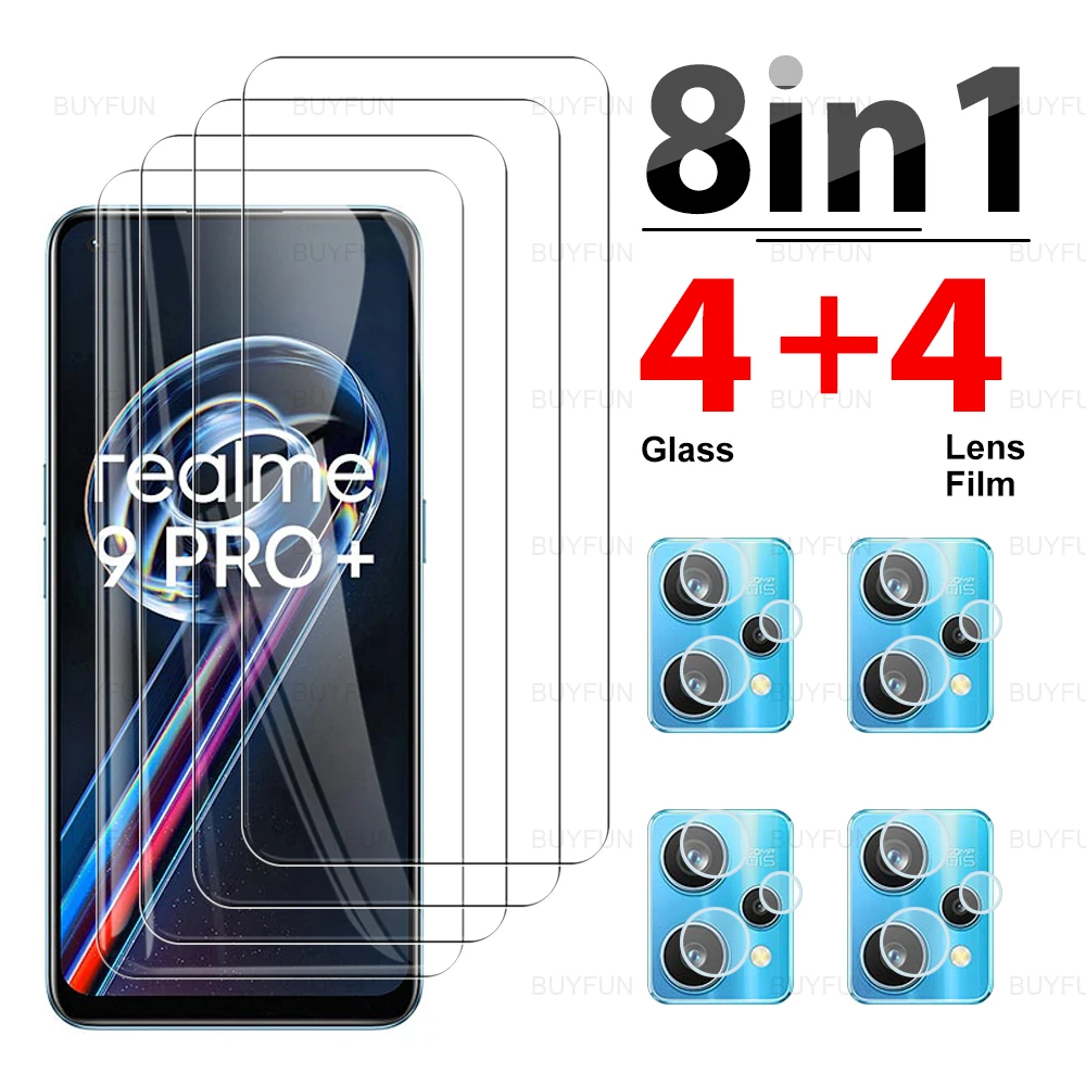 

Защитное стекло 8 в 1 HD для OPPO Realme 9Pro Pus 9 Pro 8 8i 9i 8Pro 5G 9Pro + + Защитная пленка для камеры Pro RMX3392
