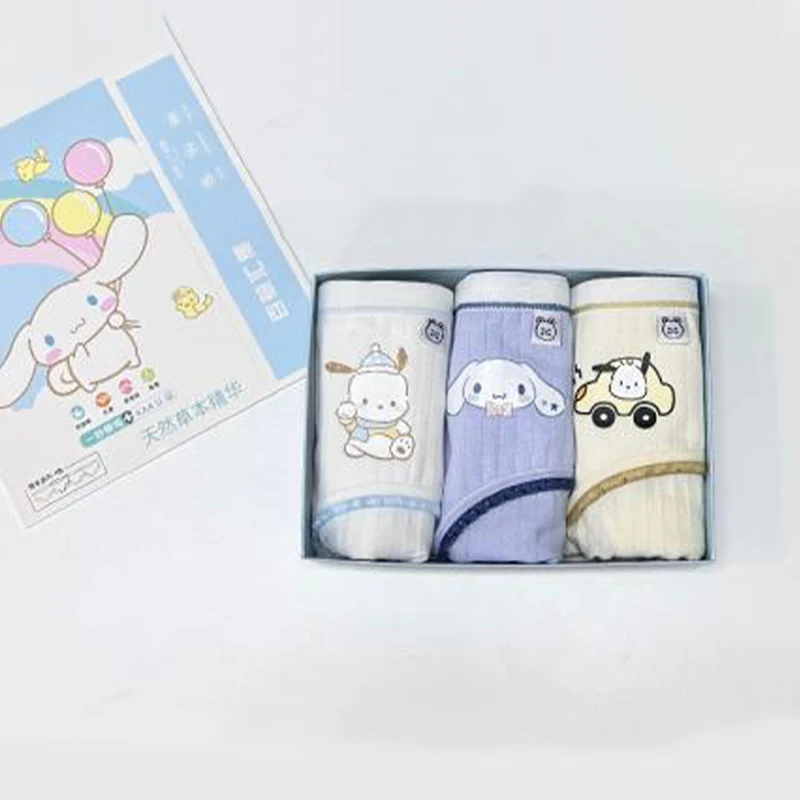 

3 шт./комплект, женские хлопковые трусы Sanrio Cinnamoroll My Melody