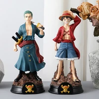 one piece anime luffy zoro figurine 21cm pvc model kid ornament action figure toys for boys creative gifts free shipping items